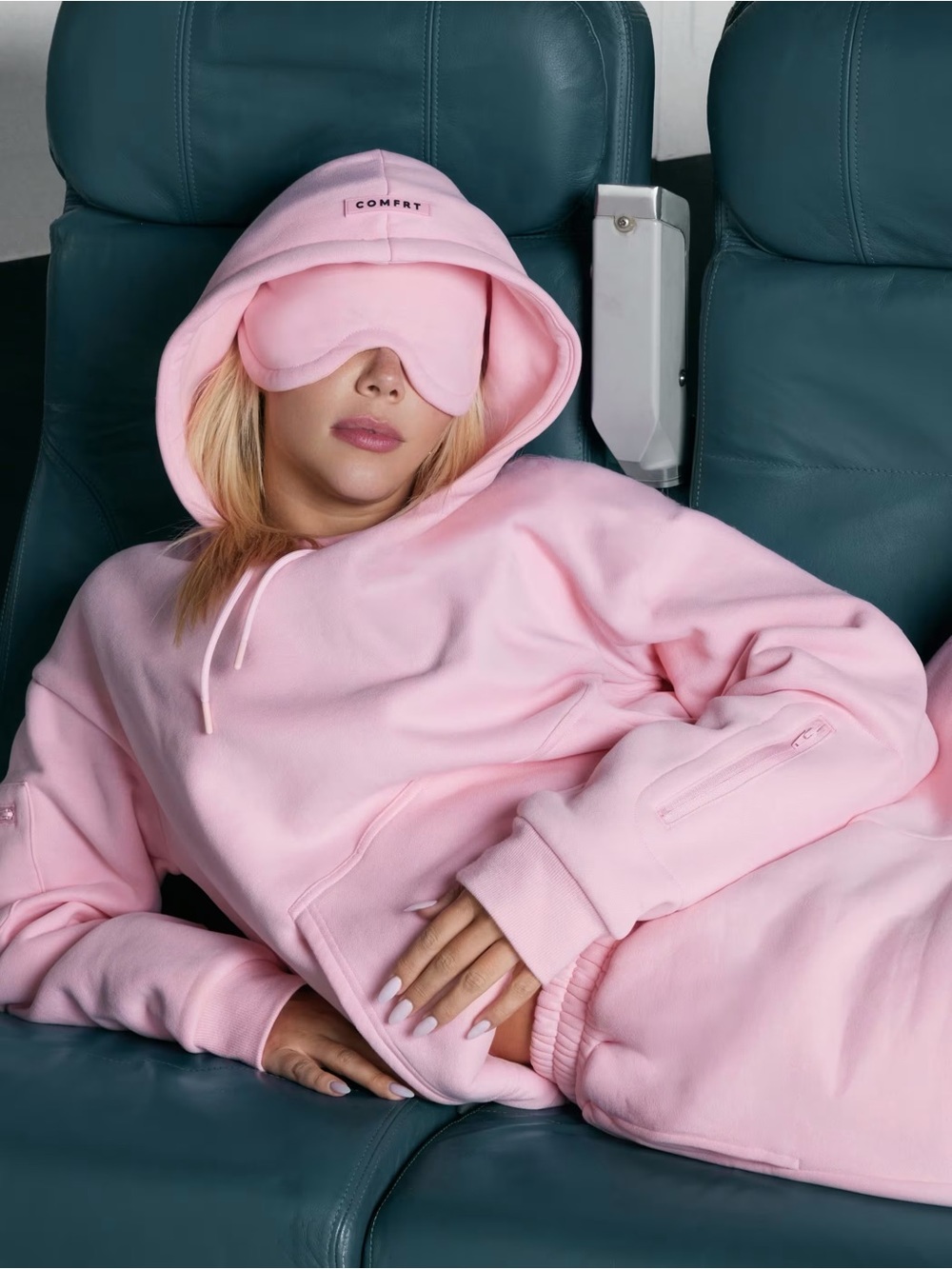 Comfort Airplane Mode Pink Hoodie